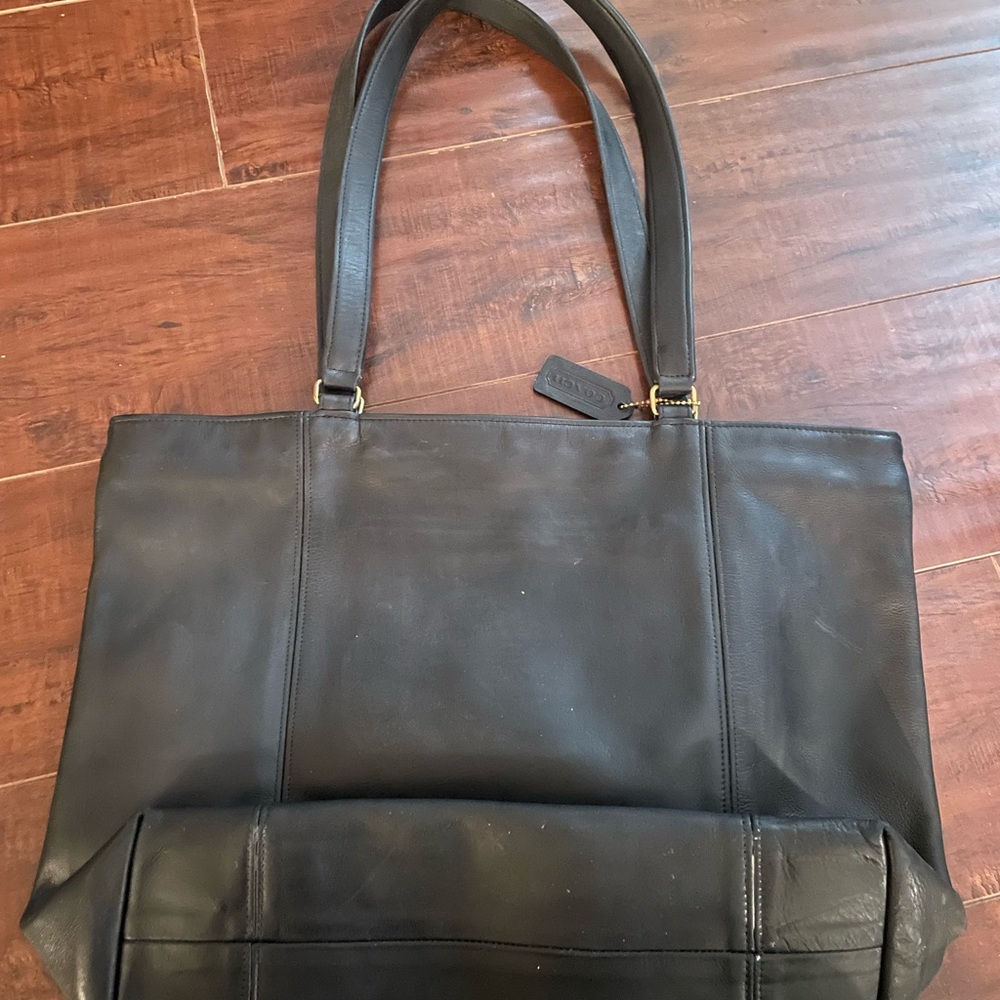 Coach Vintage Black tote needs refurb